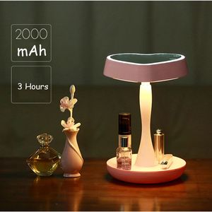 Wholesale make lighting for sale - Group buy Touch LED Mirror lamps Make up mirror led touch lamp Storable bottom base Multifunctional mirror desktop Rechargeable LED light