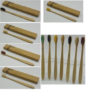 Nowa moda Bambusowa szczoteczka do zębów Korona Szczoteczka do zębów Bamboo Szczoteczka do zębów Miękkie Nylon Capitellum Bamboo Toothbrushes do hotelu