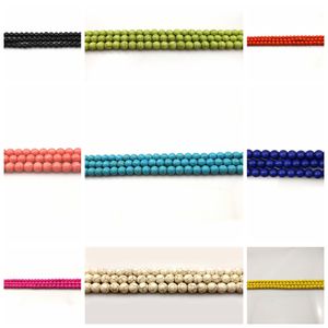 Großhandel 8mm Türkis Lose Perlen Für Schmuck DIY 11 Verschiedene Farben Packung von 250 stücke