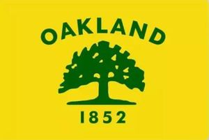 USA California Oakland city Flag 3ft x 5ft Banner in poliestere Flying 150 * 90cm Bandiera personalizzata all'aperto