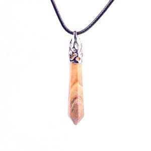 Africano Rainha Grande Imagem Jasper Cura Reiki Chakra Corte de Earthtone Pendão Pingente Colar De Janeiro Jasper Crystal Wand para presente