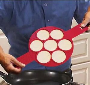 ノンスティックフリッピンの幻想的なシリコーン不思議の完璧なパンケーキメーカーエッグリングメーカーキッチンツールケーキベーキングカビ