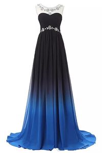2018 Nowe eleganckie długich sukienek na długości A-line z koralikami Długość Długość Suknie Formalne Gowns Vestido de Festa QS1024
