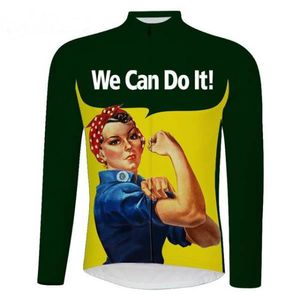 Mens WE CAN DO IT Pro Team Cycling Jersey Long Sleeve Ciclismo Maillot Ctricota Ciclismo Para Hombre Larga MTB Clothing 2024