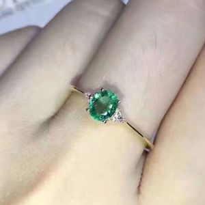Fede nuziale con smeraldo dal design semplice per donna 0,4 ct 3mm * 5mm anello in argento con smeraldo naturale solido 925 anello nuziale con gemma di smeraldo silvr