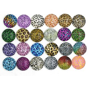 Frete grátis acessórios para joias faça você mesmo, nova chegada leopardo impresso botões de pedra de vidro botões de leopardo para pulseira de joias instantâneas