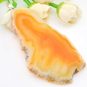 Atacado 10 Peças 1 LOTE Novo Amarelo Natural Ágata Slape Geode Gem 925 Sterling Silver EUA Israel Wedding Engagement Pendants Partido Jóias