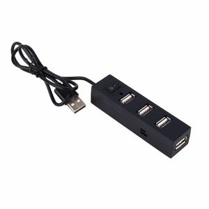 Freeshipping High Speed ​​4 Porty Hub USB External Hub USB 2.0 z przełącznikiem zasilania ON / OFF dla komputera PC do XP Vista 7 dla Mac OS 9.1