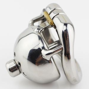 Stainless Steel Stealth Lock Male Chastity Device Cock Cage with Urethra Fetish Penis Lock Cock Ring Chastity Belt Sex Toys