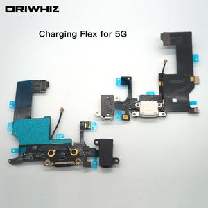 IPhone 5 5G 5C 5 S USB Dock Şarj Şarj Kulaklık ses Portu Flex Kablo Yedek parça Beyaz Siyah Renk Mix Can Sipariş