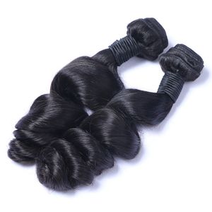 Brasiliansk lös våg mänskliga hårbuntar obearbetade remy hår väver dubbla wefts 100g/bunt 2bundle/lot hårförlängningar