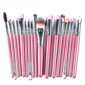 100 sätze DHL-FREIES 2017 Heißer Professionelle 20 stücke Make-Up Pinsel Set Kosmetik Gesicht Lidschatten Pinsel Werkzeuge Make-Up Kit Augenbrauen Lippen Pinsel