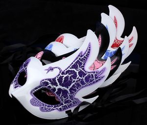 Venetian Masquerade Party Mask Children's Mask Peacock Crackle Flame Mask For Party Halloween with Five Optional Colors