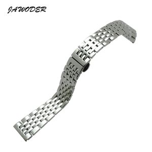 Jawoder Watch Band 12 14 16 17 18 19 20 21 22 23 24mm Saf Katı Paslanmaz Çelik Parlatma İzle Kayışı Dağıtım Toka Bilezikler