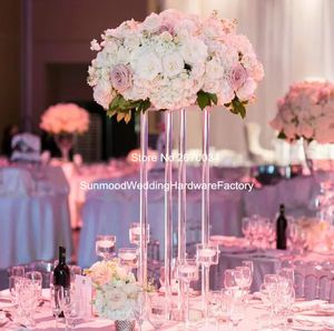 wedding event pillar acrylic crystal wedding aisle cloumn flower stand