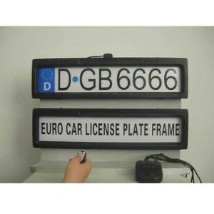 Quadros de placa de licença estáveis gerais, cobertura de privacidade para carro com controle remoto furtivo, quadro de placa de licença para manter o veículo seguro, adequado para eu232v