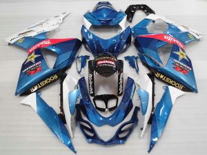 100% FIT FÖR SUZUKI FAIENINGS GSXR1000 09 10 11 12 13 14 15 Blue White Injection Mote Fairing Kit GSXR1000 2009-2015 OT32