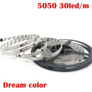 Umlight1688 WS2811 Dream Magic Color Waterproof 5050 LED Strip DC12V 30Led M No need Controller LED Tape Lighting for Holiday Decoration