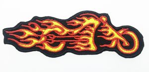 Cheapest Fire Motor Embroidery Iron On Vest Patch Sew On Any Garment Badge Leather Rider Emblem 4" Wholesale Price Patch Free Shipping