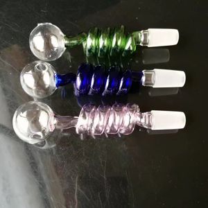 Colored glass swivel pot bongs accessories , Unique Oil Burner Glass Bongs Pipes Water Pipes Glass Pipe Oil Rigs Smoking with Dropper