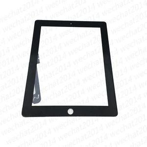 Painel de vidro de tela de toque OEM com digitador para ipad 2 3 4 preto e branco DHL frete