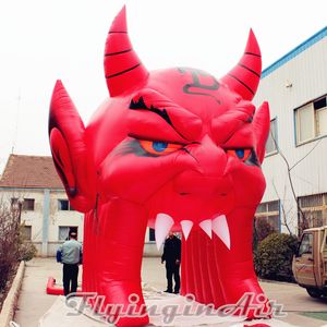 Arco del diavolo gonfiabile del tunnel gigante di Halloween da 5 m per la decorazione dell'ingresso