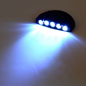 Şapka klip lambası 5 LED Far Flaş Kap Şapka Torch Başkanı Işık Ampul Balıkçılık Kamp Ultra Parlak
