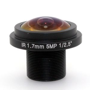 1,7 mm super vidvinkel fisheye lins 5mp 360 graders M12 Montera fisköglins för CCTV-kameror