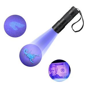 395-400NM Ultra Violet UV Işık UV Siyah El Fenerleri Ultraviyole Fenslight İdrar Dedektörü 12 LED