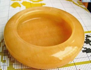 Natural Topaz jade ashtray ashtray decoration furniture decoration