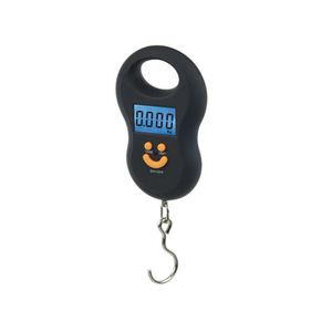 50Kg /10g Hanging Scale Mini Digital Scale BackLight Fishing Pocket Weight Scale Smile Face Luggage Scales WH-A03L 100pcs/lot Free DHL