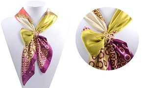 Последняя мода Joker Three-Ring Chain Clips изящные шарф-зажимы Трехмерные три кольца с пряжкой с алмазными шарфами