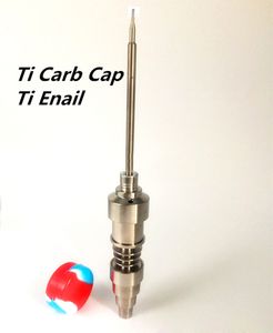 GR2 Domeless Titanium Nails Carb Cap Silikon Jar Kit für 18mm 14mm Enail Dnail Heizspule Wachs Rauchen Bong Wasserpfeife Zubehör