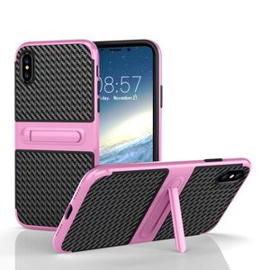 Mobiltelefonfodral Kickstand Rugged Case Hybrid Protector Defender Cover för iPhone X 8 7 6 6S plus 5 5S Note 8 S8 Plus S7 Edge 7I6W