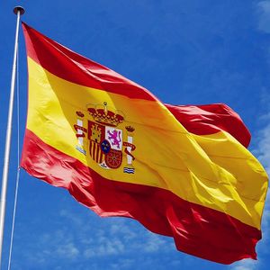90x150cm Spanien flagga x5 fot super polyfotboll inomhus utomhus polyester banner National Pennants World Cup Flaggor