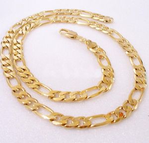 ny! Tunga 70g 10mm 18k gula guldfyllda mäns halsband Curb Chain Smycken