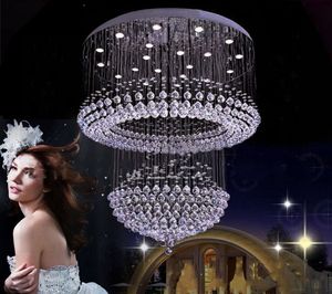 2016 Free shipping LED large hotel lighting Dia80*H140mm modern design lustre crystal chandelier for ceiling LLFA