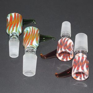 Ciotola per fumatori colorata per narghilè Bong 14,4 mm 18,8 mm simpatica articolazione maschio Ciotola in vetro HEADY tubi borosilicati alti Accessori