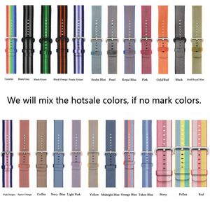 Casual Style Färgglada Rainbow Nylon Watchband Strap Wrist Bracelet Watchband Replacement för Watch Series 1 2 3 med 42mm 38mm