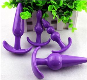 3 renk kullanılabilir 4pcs/set silikon anal oyuncaklar popo fişleri anal yapay penis kadınlar için mastürbasyon eşcinsel ürünler en iyi kalite