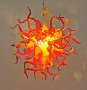 Lamps Modern Blown Glass Chandeliers Flower Design Mini-Glass Art Chain Pendant Lamp Handmade LED Style Chandelier Lighting Fixtures