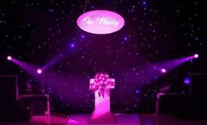 2017新しい高級ブルーホワイトカラーLEDスターカーテン結婚式のステージ背景の付いた結婚式の装飾のためのDMX512コントローラー