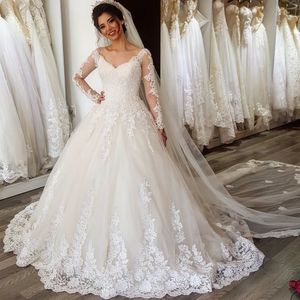 Amazing Lace Ball gown Wedding Dresses Off The Shoulder Long Sleeve Wedding Dresses 2016 Cheap Backless Arabic Dubai Wedding Dresses