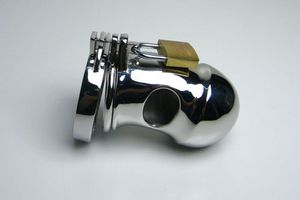 Nuovo dispositivo di castità di marca maschile in acciaio inossidabile con set di serrature per tubi in silicone # Y70