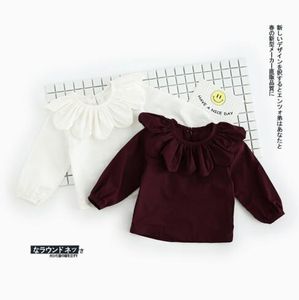 2017 Ins New Arrival Girls Koszula Dzieci Koszula Z Długim Rękawem Słonecznik Pet Pan Collar T Shirt Girls Causal 100% Bawełna Dziewczynka Bluzka Bezpłatny statek