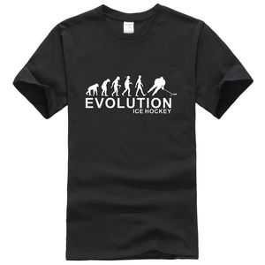 Evolution Ice Hockeys Męskie Koszulki 2020 Casual Cotton T-shirt Krótki Rękaw Camisetas Hombre White Gray Black Tops Tee