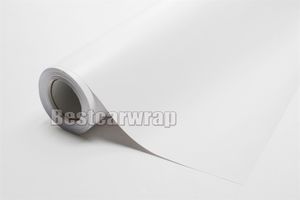 Envoltório de vinil pintável imprimível solvente branco com bolha de ar auto adheisve vinis para o envoltório do carro 1.52x30m / 5x98ft Roll