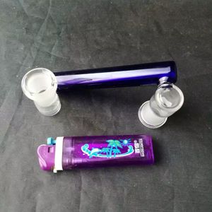 Dois acessórios de bongos de vidro adaptadores de interface, tubos de fumantes de vidro coloridos mini-coloras de mão Melhor tubo de vidro de colher de vidro