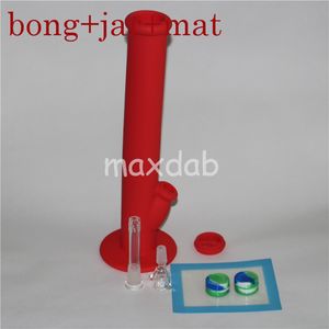 wholesale Silicon Water Pipes glass bongs glass water smoking pipe silicone water pipes and silicone oil jars good quality