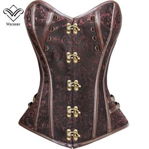 Steampunk مشد القوطية الكورسيهات مشد القرص الصدار مثير الصدار corzzet straitjacket صد خمر فاسق بوستير